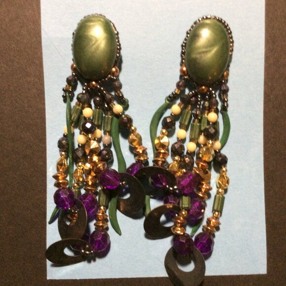 Totally Tubular Treasures from the 80s! Big Bold Fab Earrings Vintage Retro Gem - Picture 1 of 5